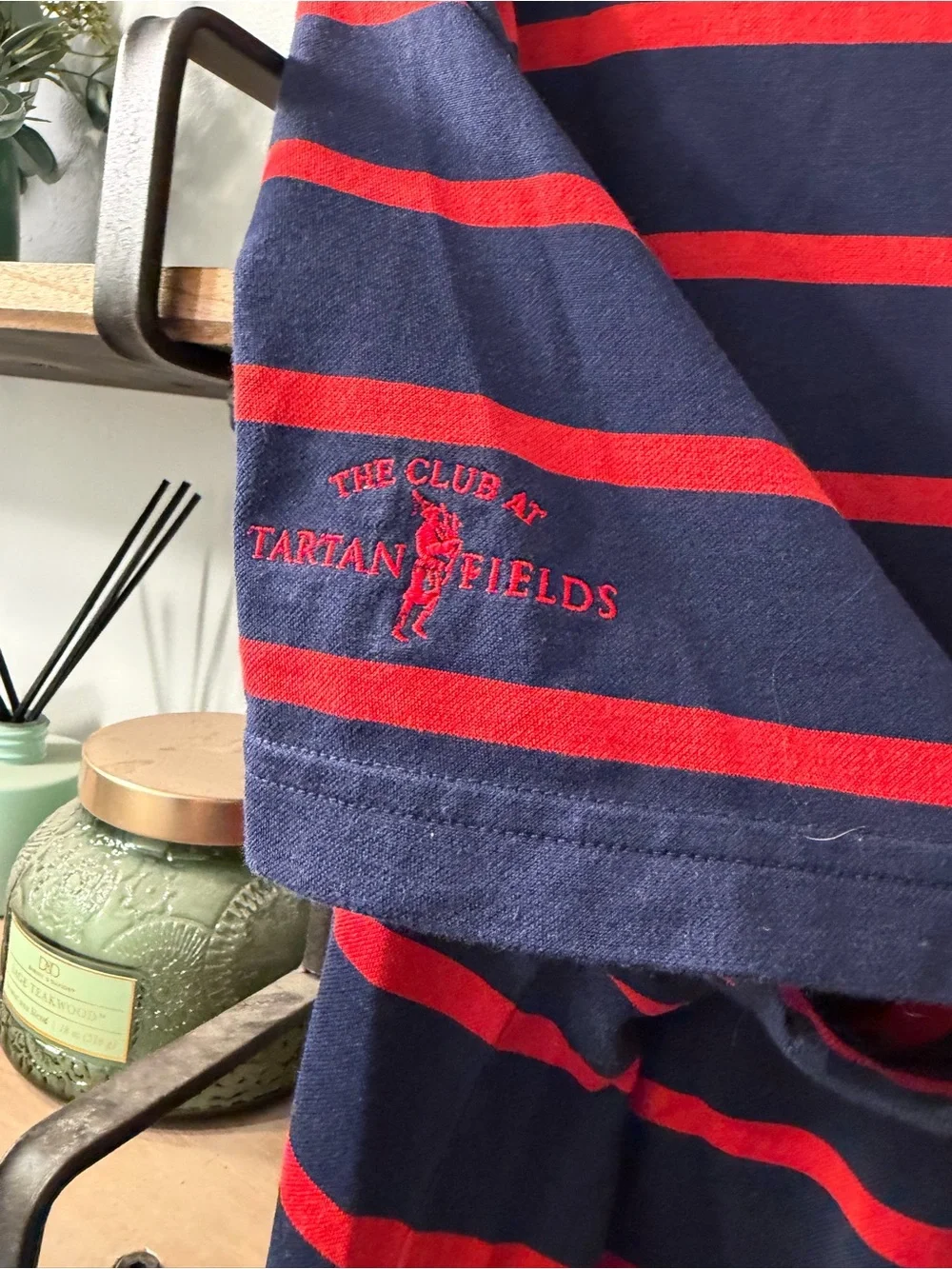 Polo by Ralph Lauren Navy with Red Stripes Classic Cotton Polo